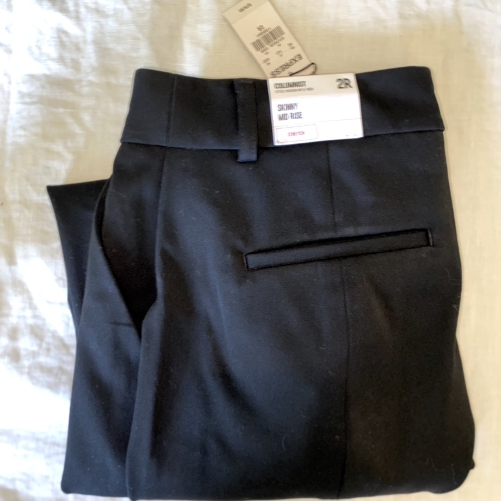 Express columnist skinny mid rise stretch business pants